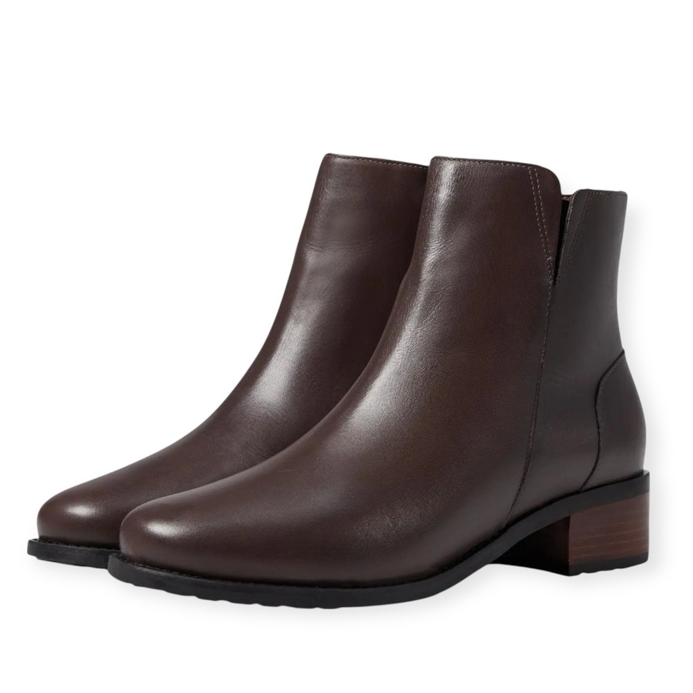 David Tate Lago Ankle Boot in Brown Calfskin Wide